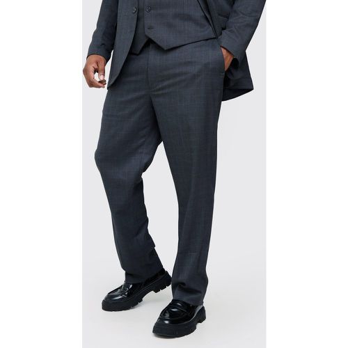 Plus Charcoal Check Regular Fit Suit Trouser - boohoo - Modalova