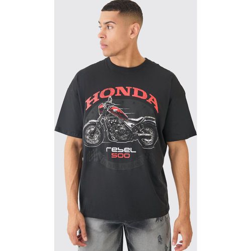 Camiseta Oversize Con Estampado De Motociclismo Honda - boohoo - Modalova