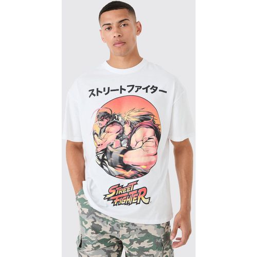 Camiseta Oversize Con Estampado De Anime De Street Fighter - boohoo - Modalova