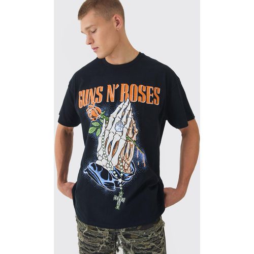 Camiseta Oversize Con Estampado De Guns N Roses - boohoo - Modalova