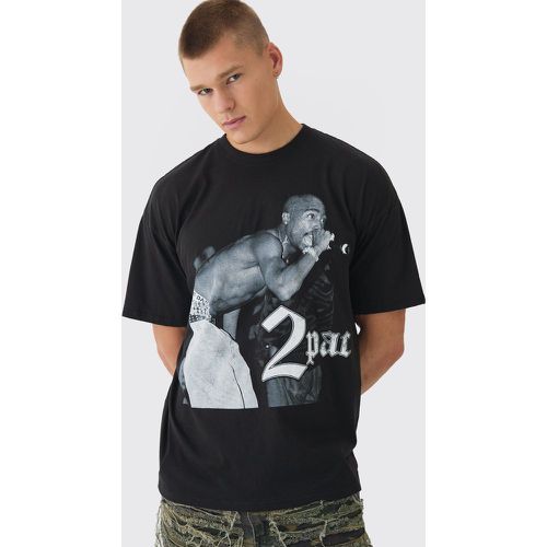 T-shirt oversize ufficiale con stampa di Tupac - boohoo - Modalova