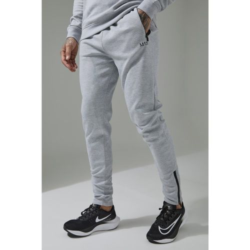 Pantaloni tuta Tall Man Active Pro Skinny Fit in fleece - boohoo - Modalova