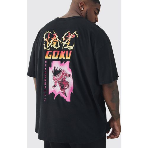 Camiseta Plus Negra Con Estampado En La Espalda De Dragon Ball Z - boohoo - Modalova