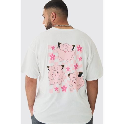 T-shirt Plus Size oversize ufficiale con stampa di Pokemon Clefairy - boohoo - Modalova