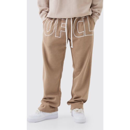 Pantalón Deportivo Holgado Con Aplique Ofcl - boohoo - Modalova