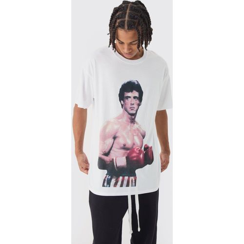 T-shirt oversize ufficiale con stampa Rocky - boohoo - Modalova