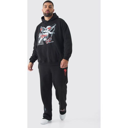 Plus Cherub Graffiti Graphic Hoodie & Relaxed Fit Jogger Tracksuit - boohoo - Modalova