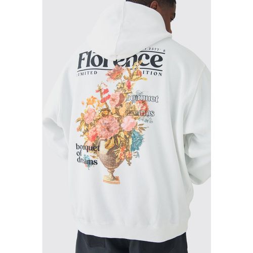 Sudadera Plus Oversize Con Capucha Y Estampado De Flores En La Espalda - boohoo - Modalova