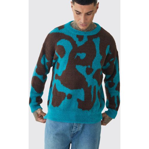 Sudadera Tall De Punto Suave Con Estampado Abstracto - boohoo - Modalova