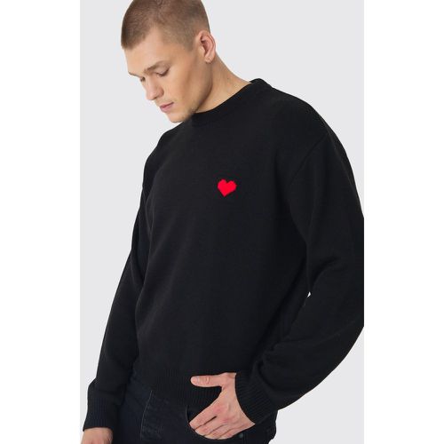 Maglione squadrato oversize a cuore - boohoo - Modalova