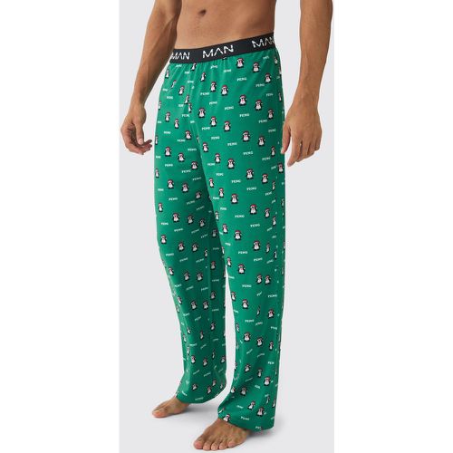 Pantalón Para Estar En Casa Navideño Man Peng - boohoo - Modalova