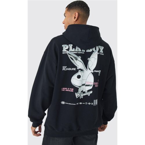 Felpa oversize ufficiale con stampa Playboy stile Varsity e cappuccio - boohoo - Modalova