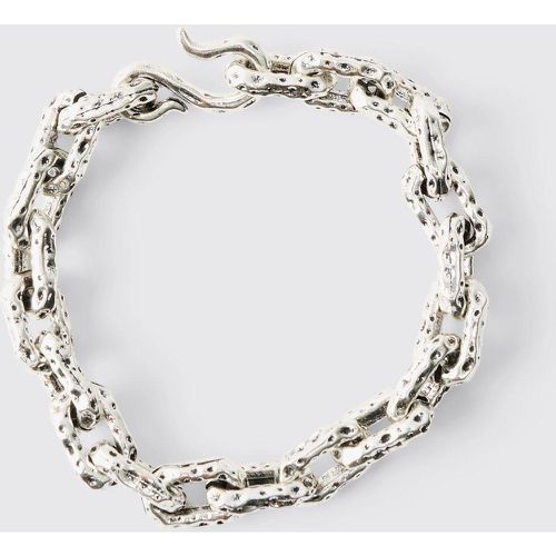 Bracciale a catena ad anelli spessi in argento - boohoo - Modalova