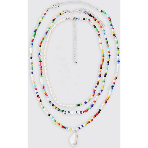 Bead Multi Layer Necklace, Multi - boohoo - Modalova