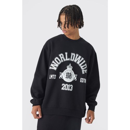 Sudadera Oversize Con Eslogan Worldwide - boohoo - Modalova