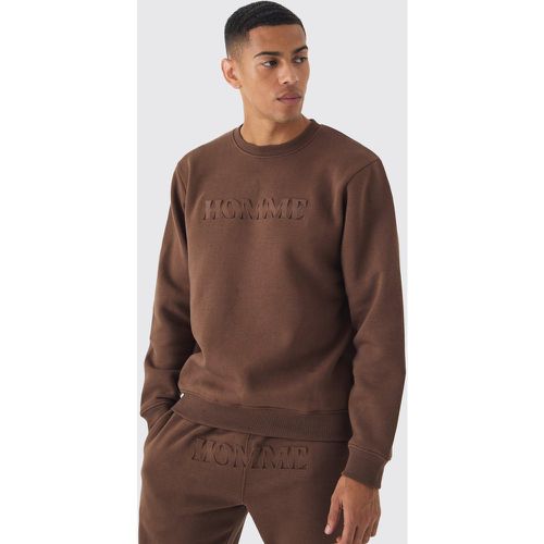 Sudadera Regular Mix Homme En Relieve - boohoo - Modalova