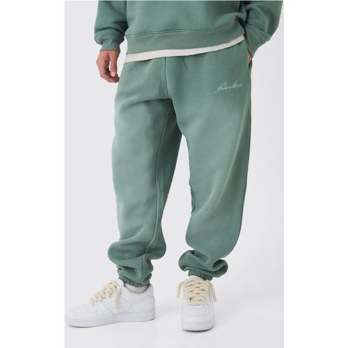 Pantalón Deportivo Oversize Man Con Lavado A La Piedra - boohoo - Modalova