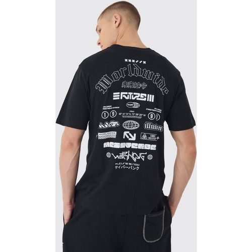 Worldwide Back Printed T-Shirt - boohoo - Modalova