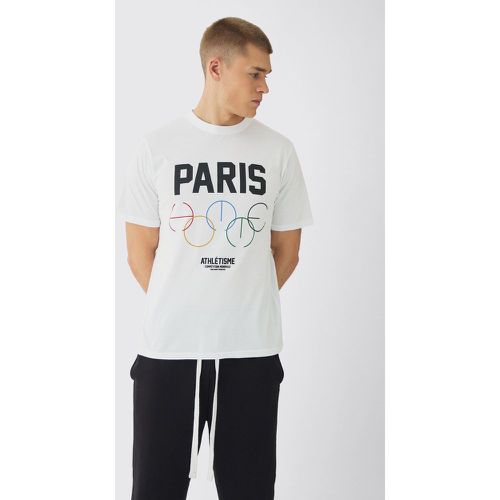 T-shirt attillata con stampa Paris - boohoo - Modalova