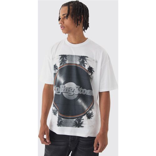 T-shirt oversize ufficiale dei Rolling Stones con stampa Record - boohoo - Modalova