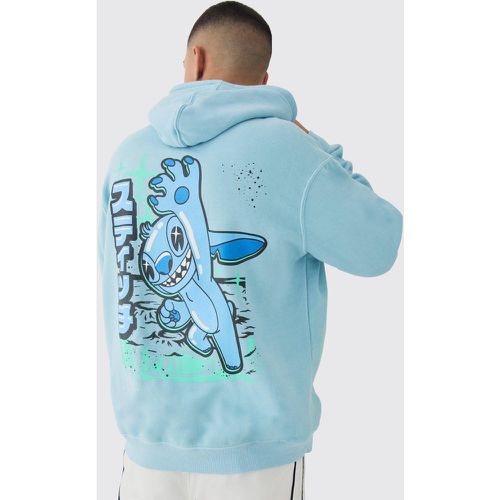 Sudadera Oversize Con Capucha Y Lavado A La Piedra De Disney Lilo And Stitch - boohoo - Modalova