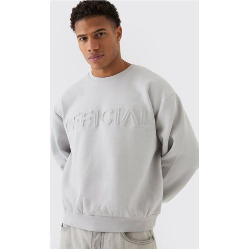 Felpa squadrata oversize Official con incisioni - boohoo - Modalova