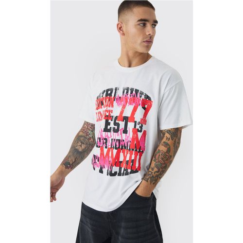 Camiseta Con Estampado Universitario Grunge - boohoo - Modalova