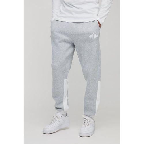 Pantalón Deportivo Man Ajustado Con Colores En Bloque Y Rombos - boohoo - Modalova