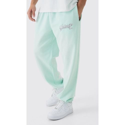 Pantalón Deportivo Oversize Worldwide Con Lavado A La Piedra - boohoo - Modalova