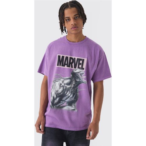 Camiseta Oversize Con Lavado A La Piedra Y Estampado De Marvel Venom - boohoo - Modalova