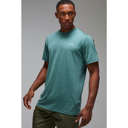 T-shirt Man Active Regular Fit in rete in mélange - boohoo - Modalova