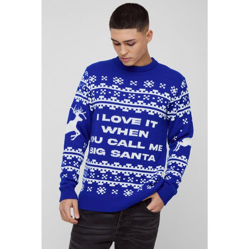 Jersey Navideño Regular Con Grecas De Papá Noel - boohoo - Modalova