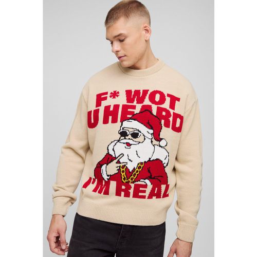 Jersey Oversize Recto Navideño Con Estampado I'M Real - boohoo - Modalova