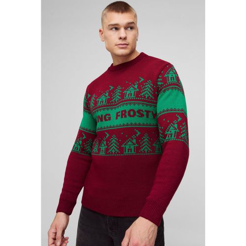 Jersey Regular Navideño Con Estampado Frosty - boohoo - Modalova