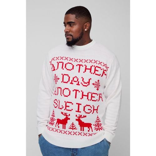 Jersey Plus Navideño Con Estampado Another Day Another Sleigh - boohoo - Modalova