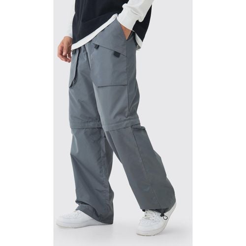 Pantalón Holgado De Nailon Con Cintura Elástica Y Cremallera - boohoo - Modalova