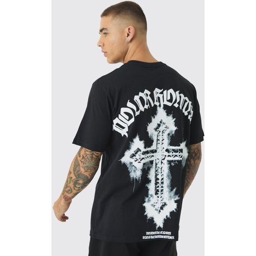 T-shirt Homme con stampa incrociata sul retro - boohoo - Modalova