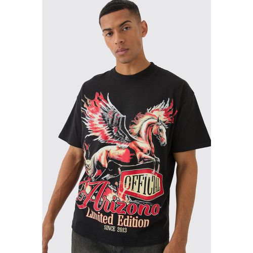 Oversized Large Scale Horse Wing Print T-Shirt - boohoo - Modalova