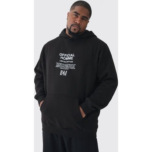 Felpa Plus Size Official Homme con cappuccio Regular Fit - boohoo - Modalova