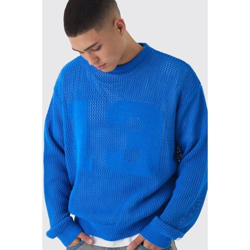 Maglione oversize in maglia Open Stitch Homme 13 - boohoo - Modalova