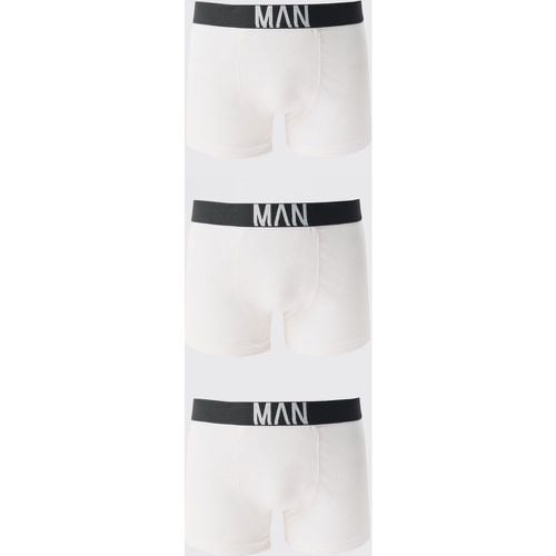 Pack De 3 Calzoncillos Man, Blanco - boohoo - Modalova