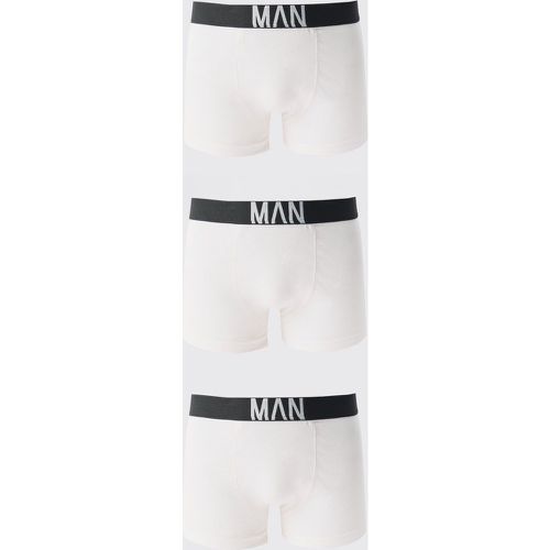 Boxer MAN - set di 3 paia, Bianco - boohoo - Modalova