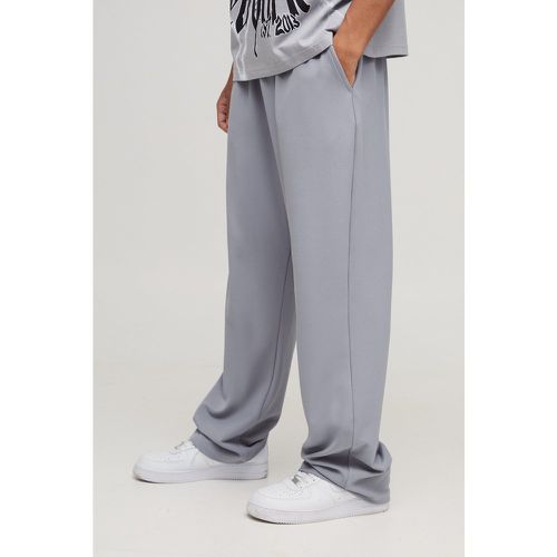 Pantaloni tuta dritti in twill di jersey - boohoo - Modalova