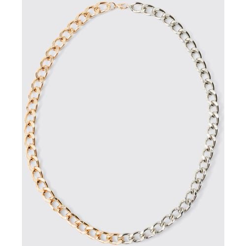 Collar De Cadena Dividida, Gris - boohoo - Modalova