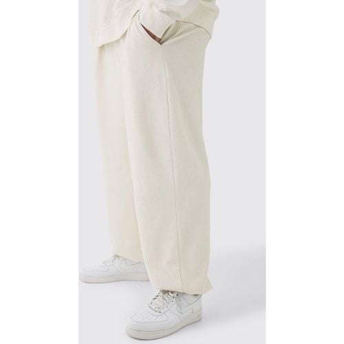 Pantalón Deportivo Plus De Punto Jacquard Con Cordón Elástico - boohoo - Modalova