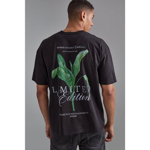 Camiseta Oversize Con Estampado Gráfico De Plantas - boohoo - Modalova
