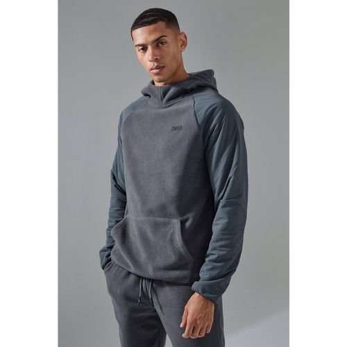 Sudadera Man Active De Forro Polar Con Cuello Alto Y Capucha - boohoo - Modalova