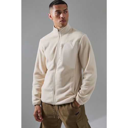 Felpa Man Active in fleece con zip - boohoo - Modalova