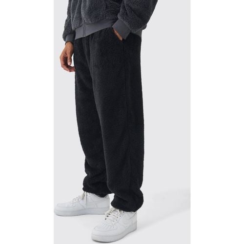 Pantalón Deportivo Oversize De Borreguito Con Botamanga - boohoo - Modalova