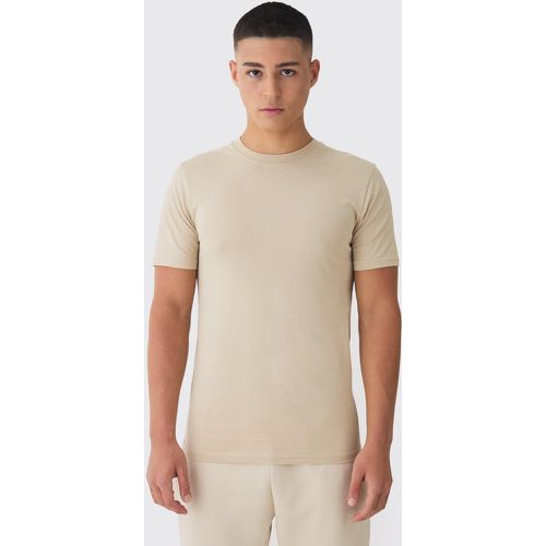 T-shirt attillata, Beige - boohoo - Modalova